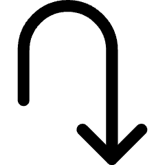 Line Arrow Turn Down Right Icon from Core Line Set