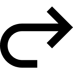 Line Arrow Turn Forward Icon from Sharp Remix Set