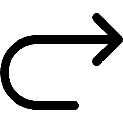 Line Arrow Turn Forward Icon from Core Line Set