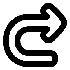 Line Arrow Turn Forward Icon from Plump Remix Set