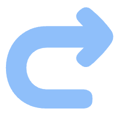 Line Arrow Turn Forward Icon from Plump Flat Set