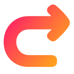 Line Arrow Turn Forward Icon from Plump Gradient Set