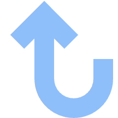 Line Arrow Turn Up Left Icon from Sharp Flat Set