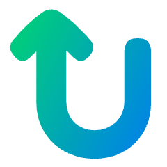 Line Arrow Turn Up Left Icon from Plump Gradient Set
