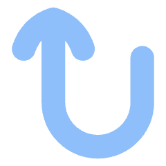 Line Arrow Turn Up Left Icon from Flex Flat Set