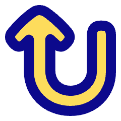 Line Arrow Turn Up Left Icon from Plump Pop Set