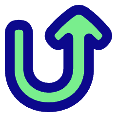 Line Arrow Turn Up Right Icon from Plump Pop Set