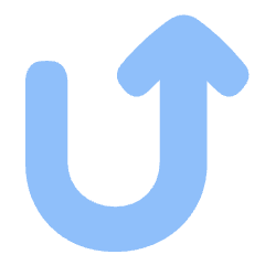 Line Arrow Turn Up Right Icon from Plump Flat Set