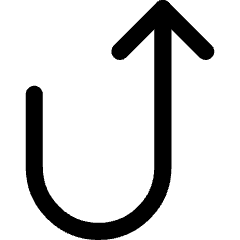 Line Arrow Turn Up Right Icon from Core Line Set