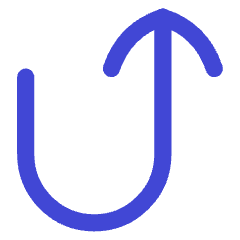 Line Arrow Turn Up Right Icon from Flex Duo Set