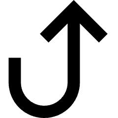 Line Arrow Turn Up Right Icon from Sharp Remix Set