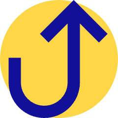 Line Arrow Turn Up Right Icon from Sharp Pop Set