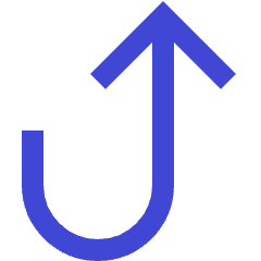 Line Arrow Turn Up Right Icon from Sharp Duo Set