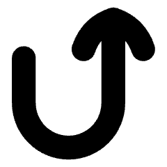 Line Arrow Turn Up Right Icon from Flex Solid Set