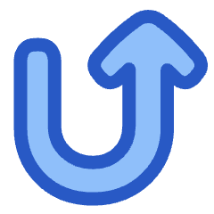 Line Arrow Turn Up Right Icon from Plump Duo Set