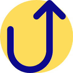 Line Arrow Turn Up Right Icon from Core Pop Set