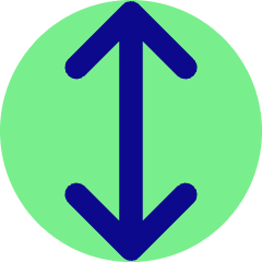 Line Arrow Vertical Icon from Core Pop Set
