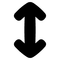 Line Arrow Vertical Icon from Plump Solid Set