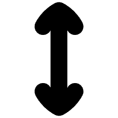 Line Arrow Vertical Icon from Flex Solid Set