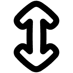 Line Arrow Vertical Icon from Plump Remix Set
