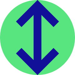 Line Arrow Vertical Icon from Sharp Pop Set