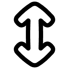 Line Arrow Vertical Icon from Plump Line Set