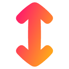 Line Arrow Vertical Icon from Plump Gradient Set