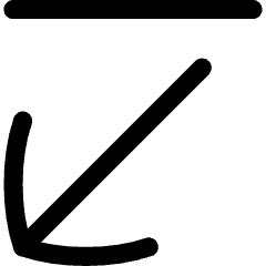 Line Line Arrow Diagonal Bottom Left Icon from Flex Line Set