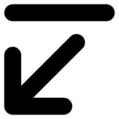 Line Arrow Diagonal Bottom Left Icon from Core Solid Set