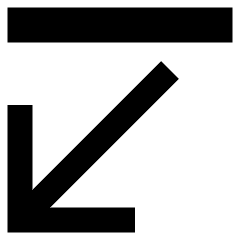 Line Line Arrow Diagonal Bottom Left Icon from Sharp Remix Set