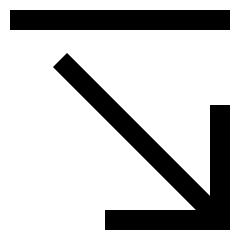 Line Line Arrow Diagonal Bottom Right Icon from Sharp Line Set