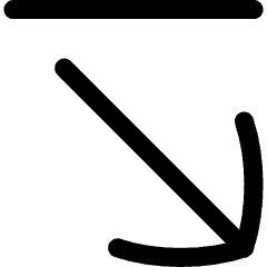 Line Line Arrow Diagonal Bottom Right Icon from Flex Line Set