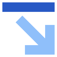 Line Line Arrow Diagonal Bottom Right Icon from Sharp Flat Set