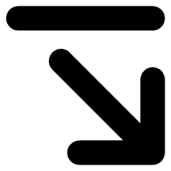 Line Arrow Diagonal Bottom Right Icon from Core Solid Set