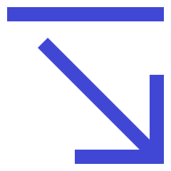 Line Line Arrow Diagonal Bottom Right Icon from Sharp Duo Set