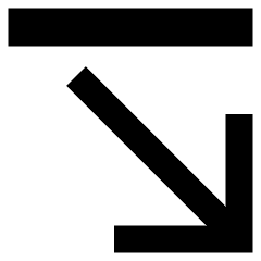 Line Line Arrow Diagonal Bottom Right Icon from Sharp Remix Set