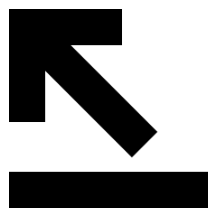 Line Line Arrow Diagonal Top Left Icon from Sharp Solid Set