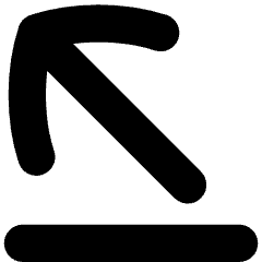 Line Line Arrow Diagonal Top Left Icon from Flex Solid Set