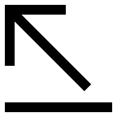Line Line Arrow Diagonal Top Left Icon from Sharp Line Set