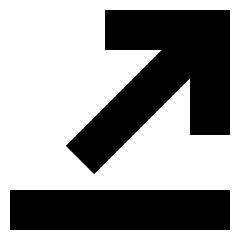 Line Line Arrow Diagonal Top Right Icon from Sharp Solid Set