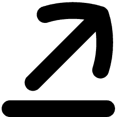 Line Line Arrow Diagonal Top Right Icon from Flex Solid Set
