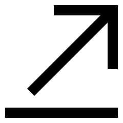Line Line Arrow Diagonal Top Right Icon from Sharp Line Set