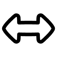 Arrow Horizontal Icon from Plump Line Set