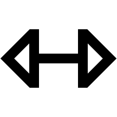Triangle Arrow Horizontal Icon from Sharp Line Set
