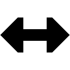 Triangle Arrow Horizontal Icon from Sharp Solid Set