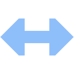 Triangle Arrow Horizontal Icon from Sharp Flat Set