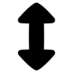 Arrow Vertical Icon from Plump Solid Set