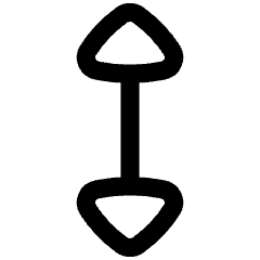 Arrow Vertical Icon from Flex Line Set