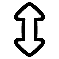 Arrow Vertical Icon from Plump Line Set