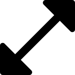 Diagonal Triangle Arrow 1 Icon from Core Remix Set